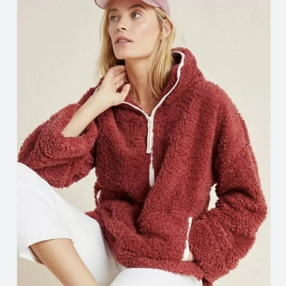 Anthropologie Saturday Sunday -  1/4 zip sherpa